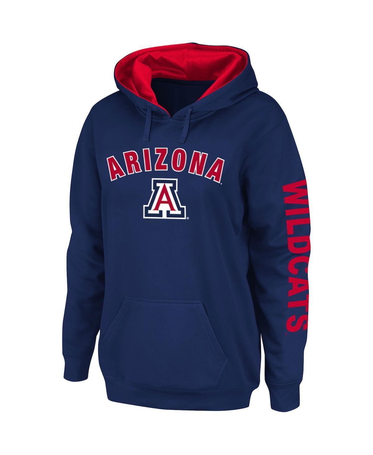 Womens Colosseum Navy Arizona Wildcats Loud and Proud Pullover Hoodie Product Image