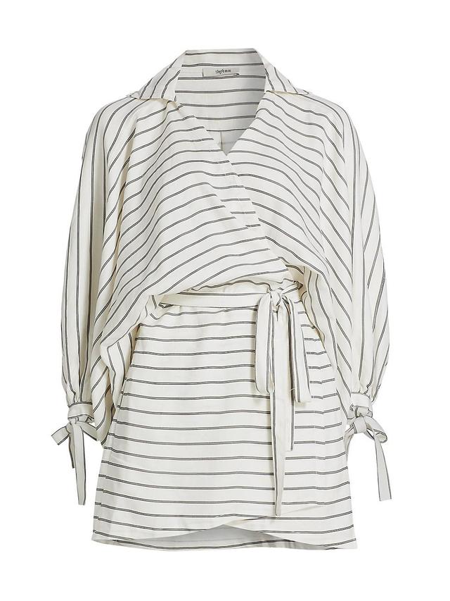 Womens Ria Striped Wrap Dress Product Image