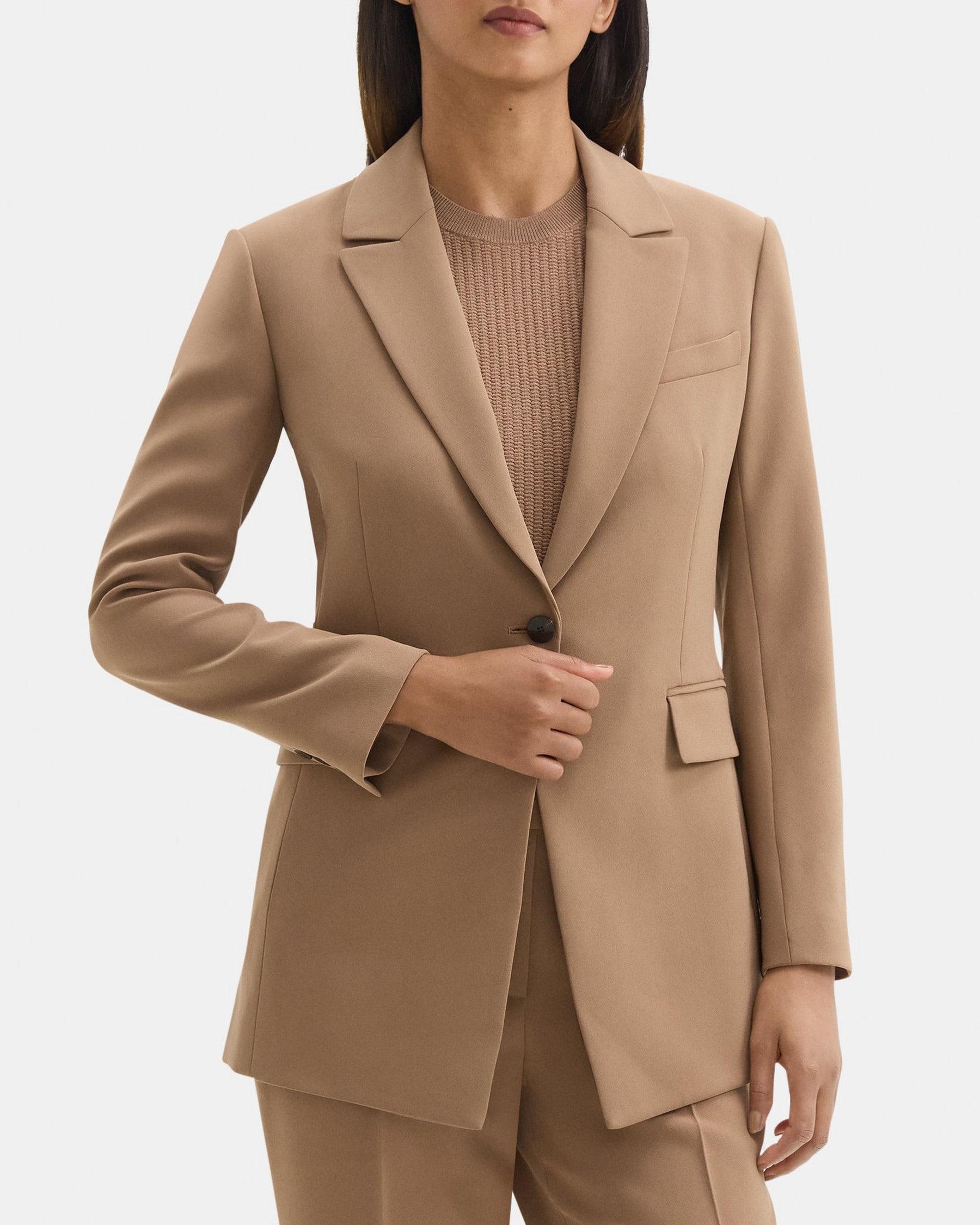 Single-Breasted Blazer in Crepe Product Image