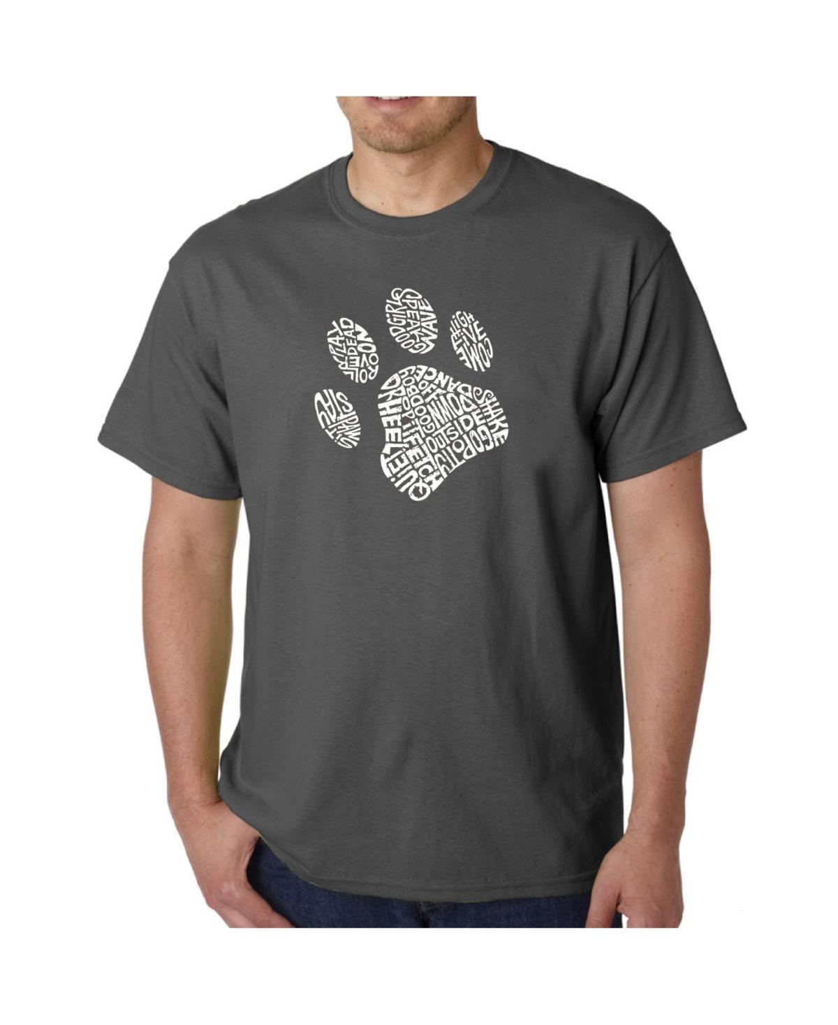 La Pop Art Mens Word Art T-Shirt - Dog Paw Product Image