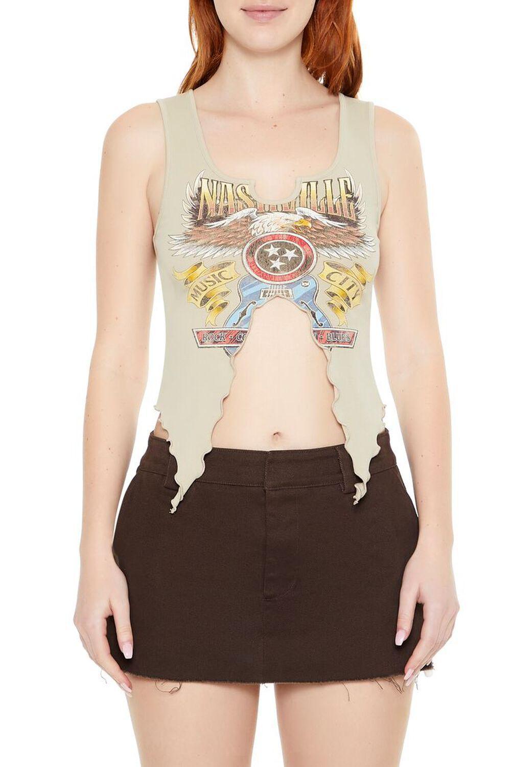 Nashville Split-Hem Tank Top | Forever 21 Product Image