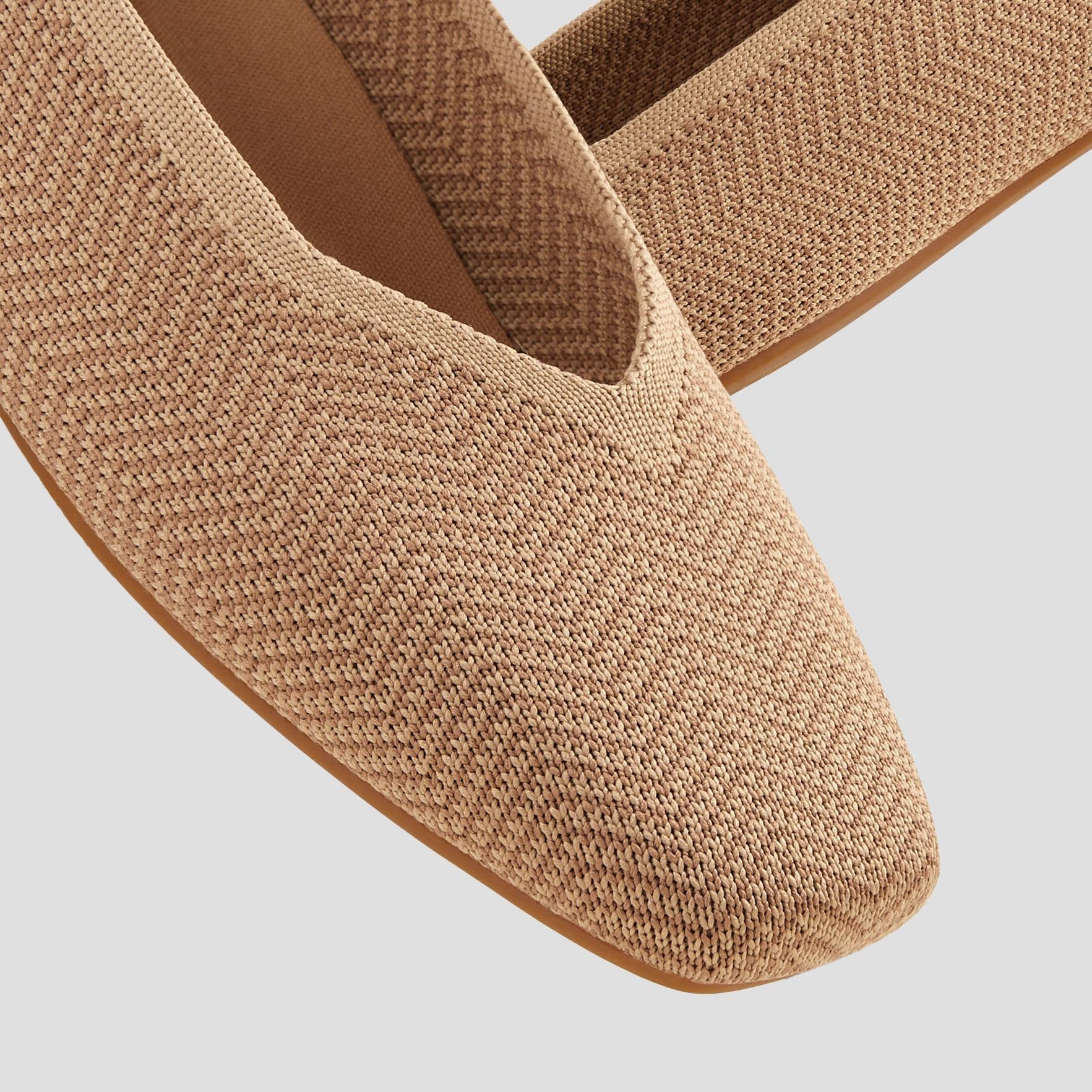 Square-Toe V-Cut Flats (Margot 2.0) Product Image