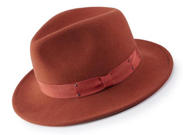 (XL) Cognac Wool Felt Dress Hat Product Image