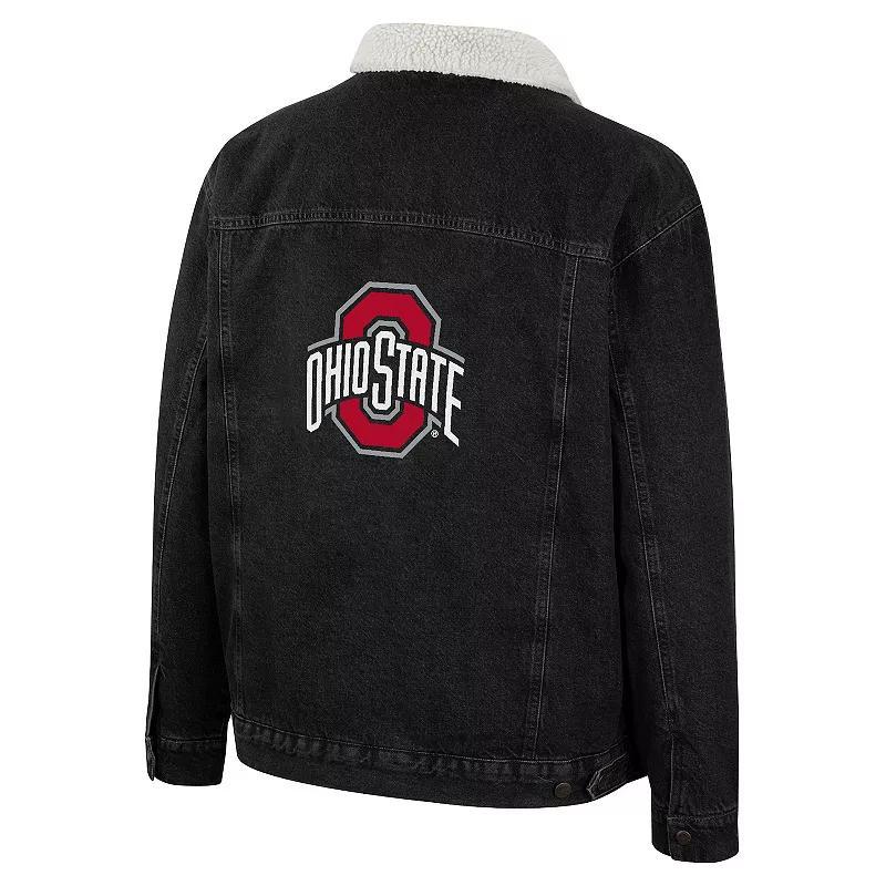 Mens Ohio State Buckeyes Wrangler Western Sherpa Lined Denim Jacket Product Image