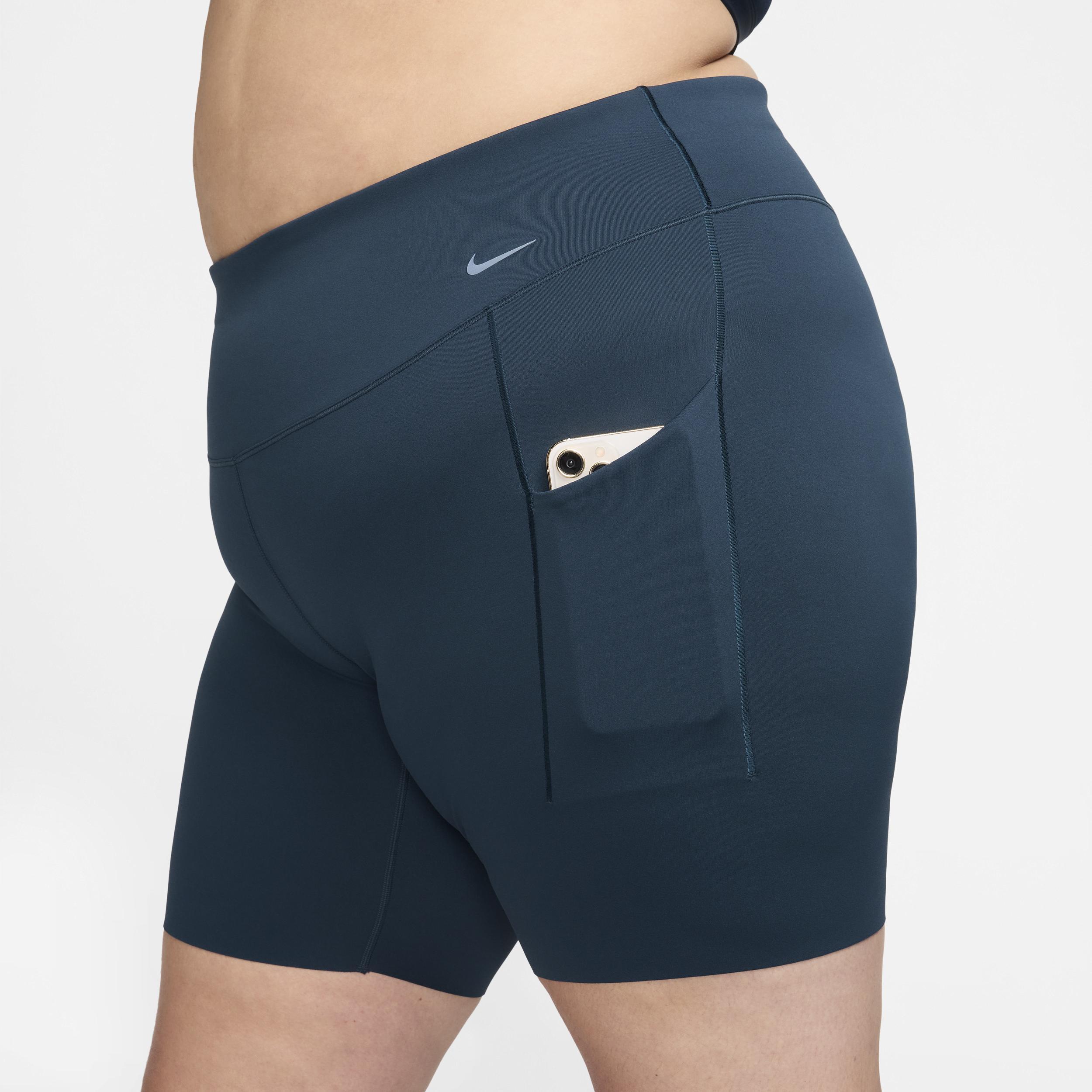 Nike Women's Universa Medium-Support High-Waisted 8" Biker Shorts with Pockets (Plus Size) Product Image