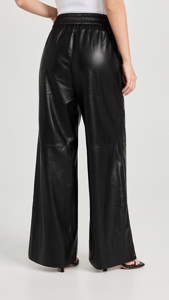 Good American Leather Wide Leg Pants | Shopbop Product Image