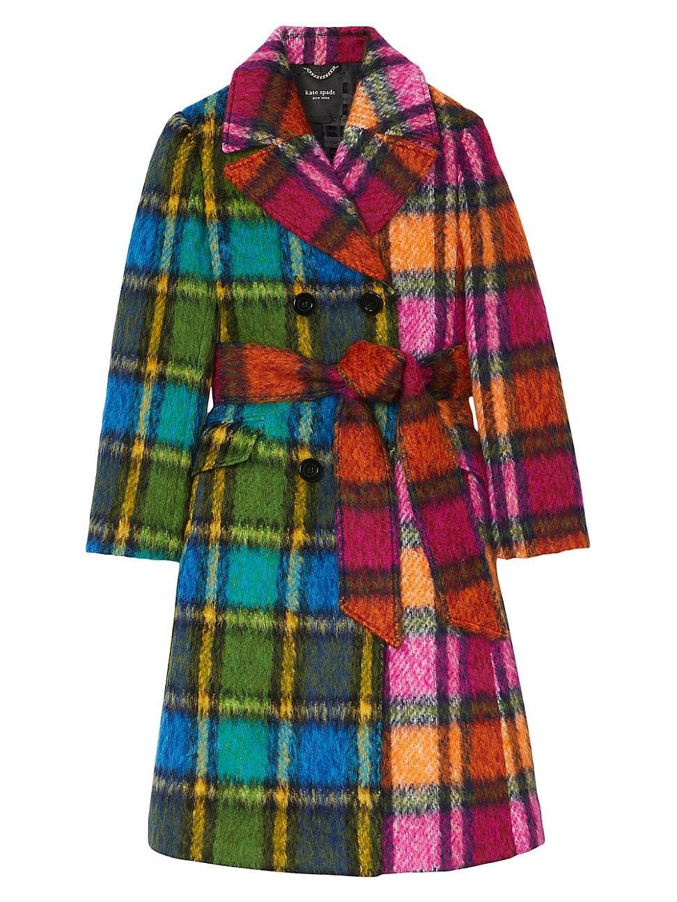 Womens Mainline Grand Plaid Wool Double-Breasted Coat Product Image