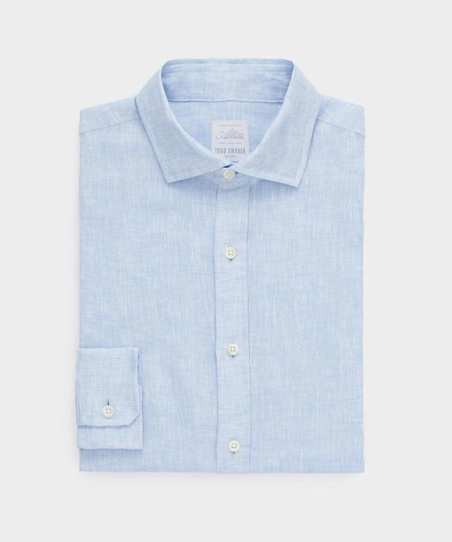 Linen Spread Collar Dress Shirt Product Image