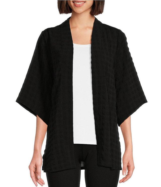 Slim Factor by Investments Open-Front Pucker Textured Cardigan Product Image