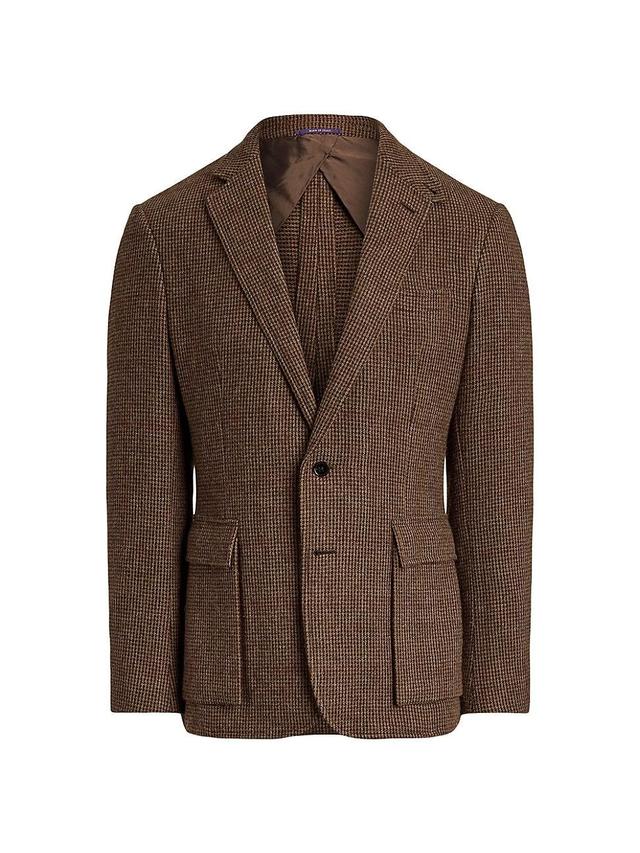 Mens Kent Houndstooth Wool-Cashmere Single-Breasted Jacket Product Image