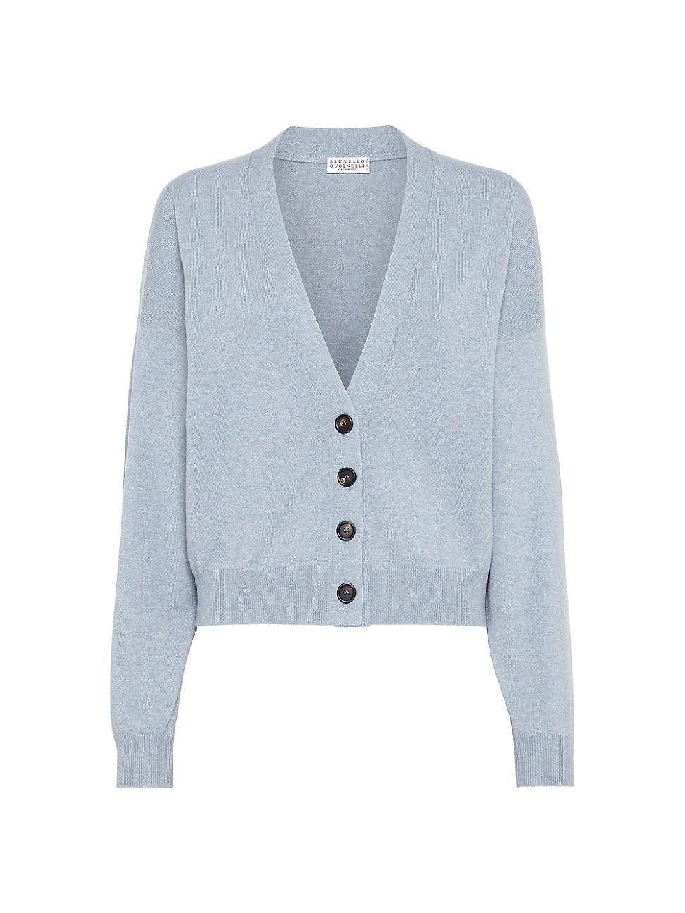 Womens Cashmere Cardigan with Monili Product Image