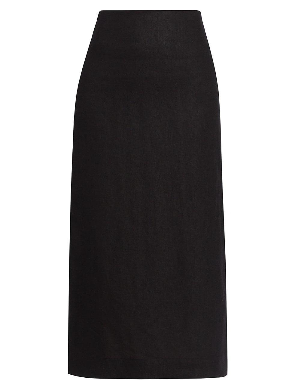 Womens Cala Linen Midi-Skirt Product Image