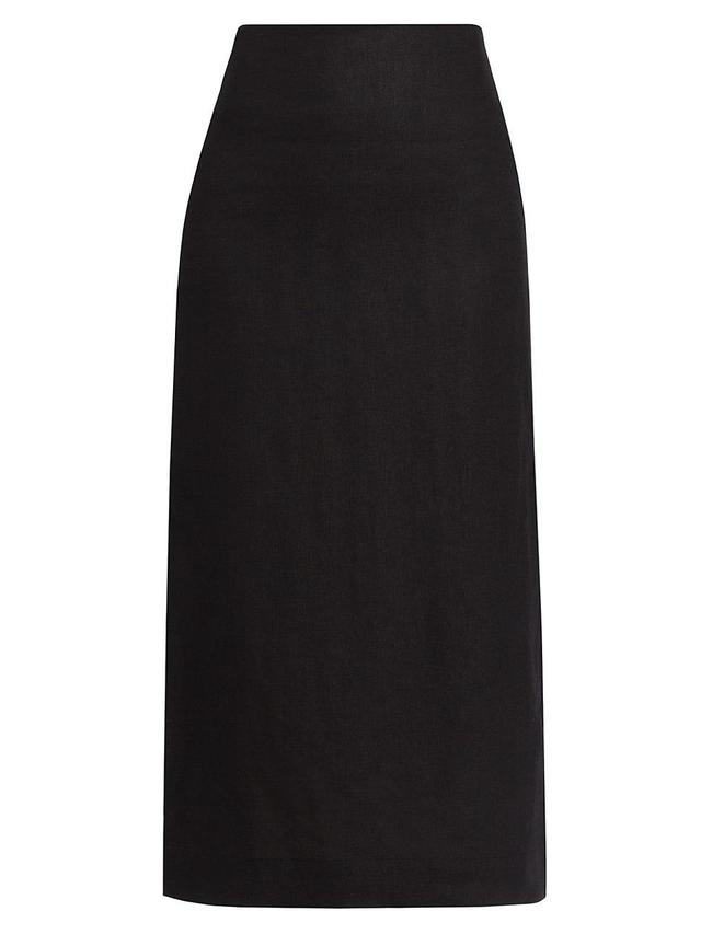 Womens Cala Linen Midi-Skirt Product Image