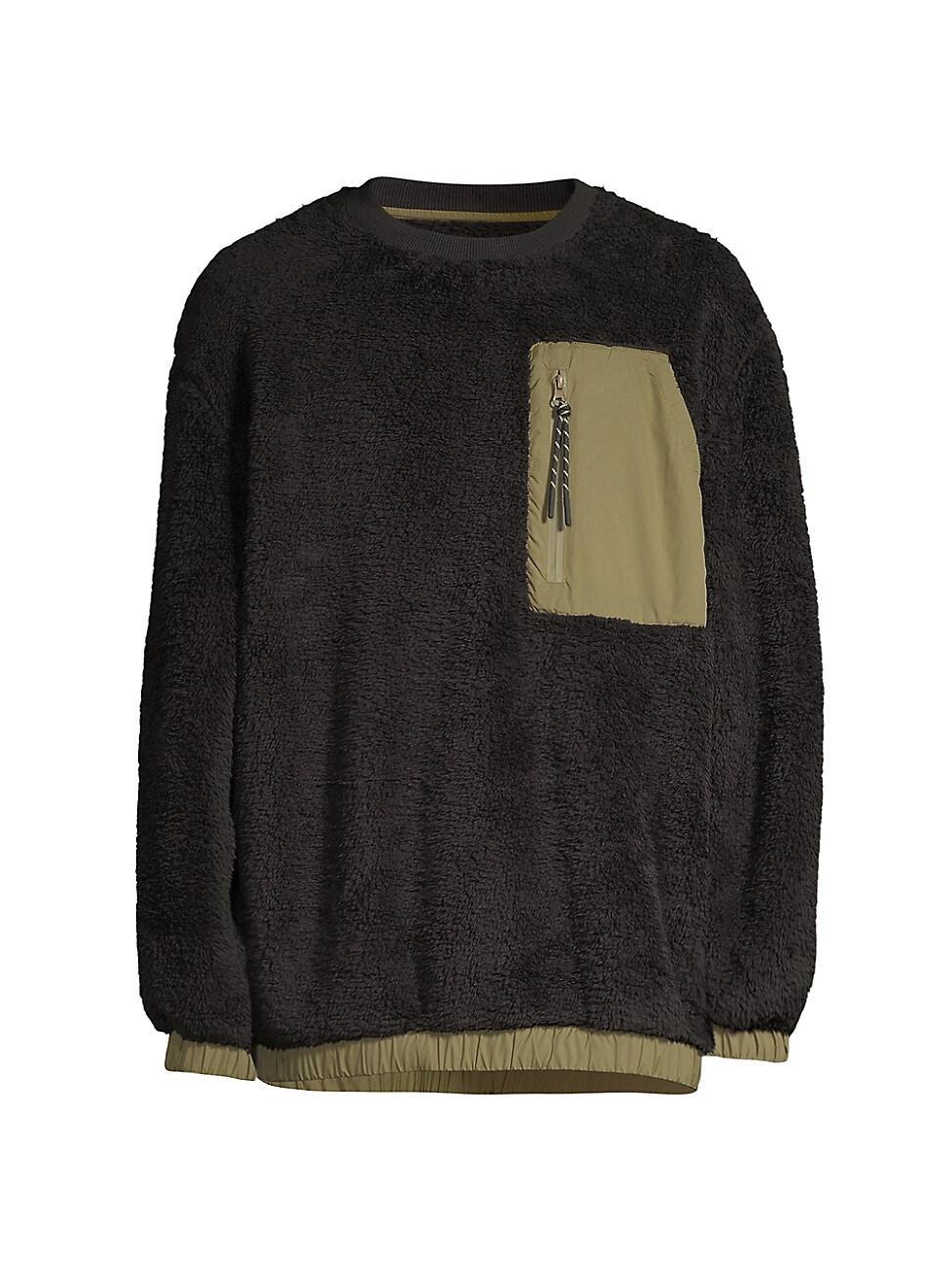 Mens Niko Faux Shearling Crewneck Sweater Product Image