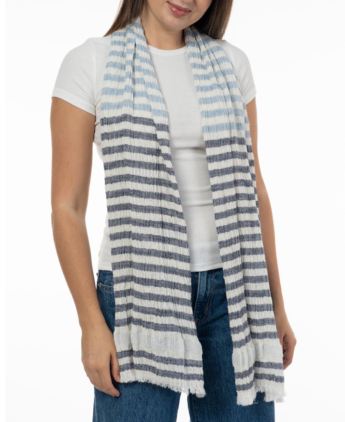 Style & Co Womens Striped Fringe-Trim Scarf, Created for Macys product image