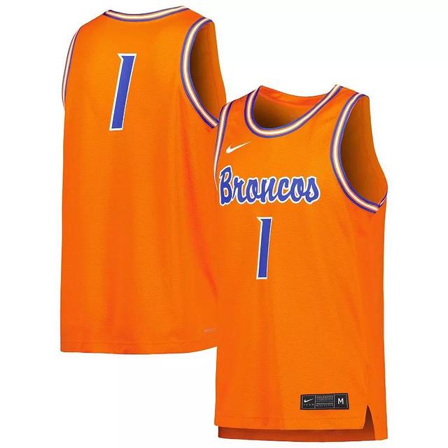 Mens Nike #1 Boise State Broncos Retro Replica Basketball Jersey Product Image