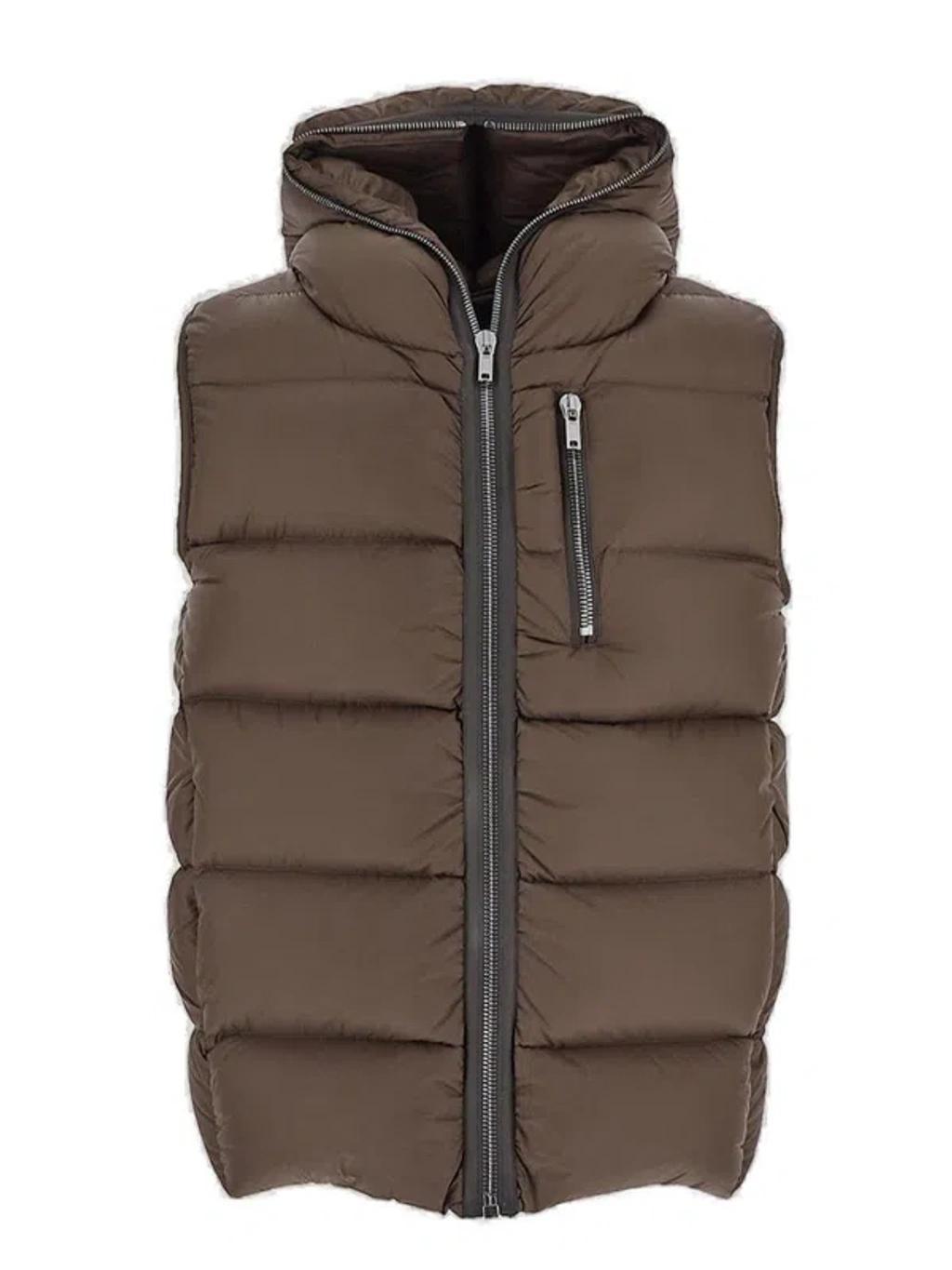 Brown Porterville Flight Down Vest In 134 Fawn Product Image