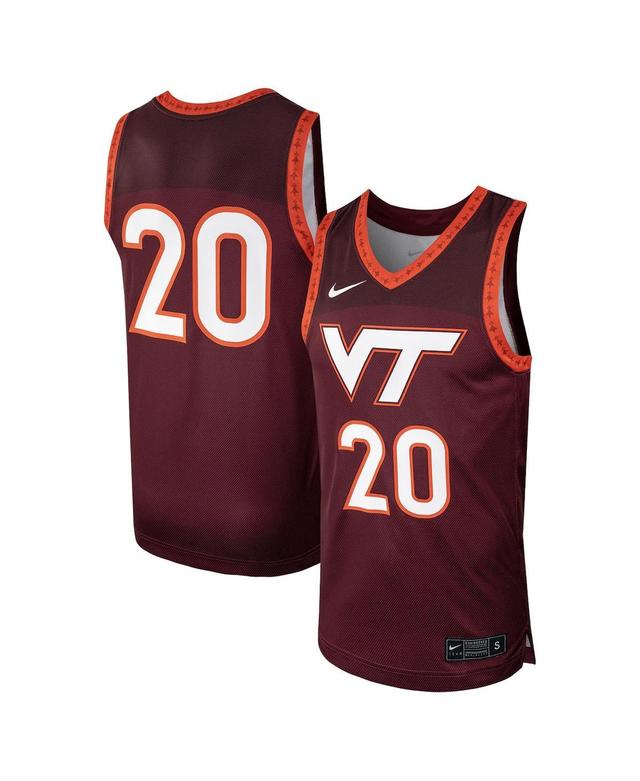 Mens Nike #20 Maroon Virginia Tech Hokies Replica Basketball Jersey - Maroon Product Image