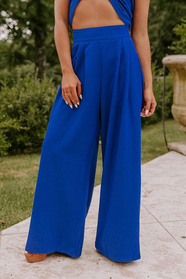 Nearly Famous High Waist Pants In Royal Blue Product Image