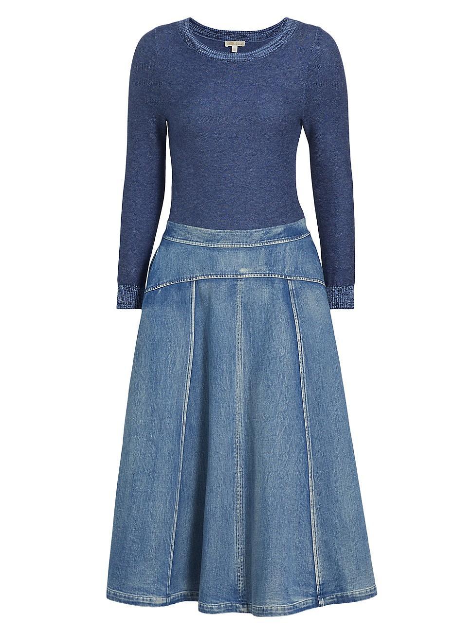 Womens Maxwell Denim Midi-Dress Product Image