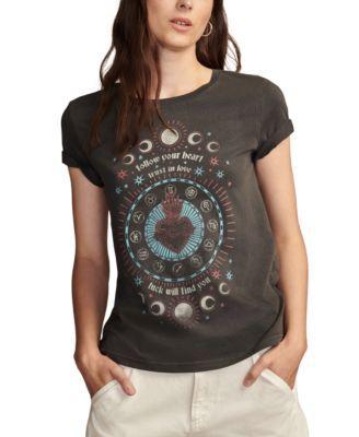 Women's Cotton Follow Your Heart Celestial Graphic T-Shirt product image