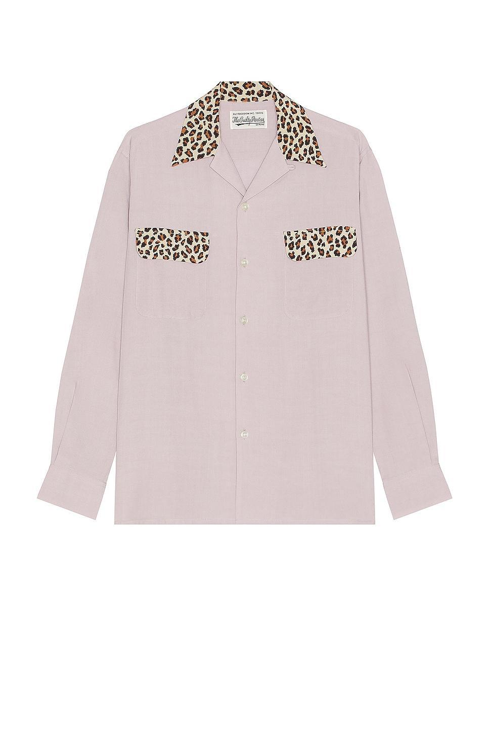 WACKO MARIA Two-Tone 50S Shirt in Lavender Product Image