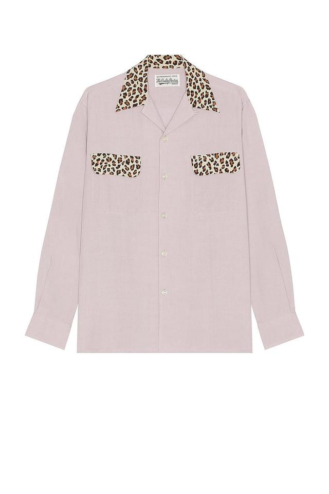 WACKO MARIA Two-Tone 50'S Shirt in Lavender Product Image