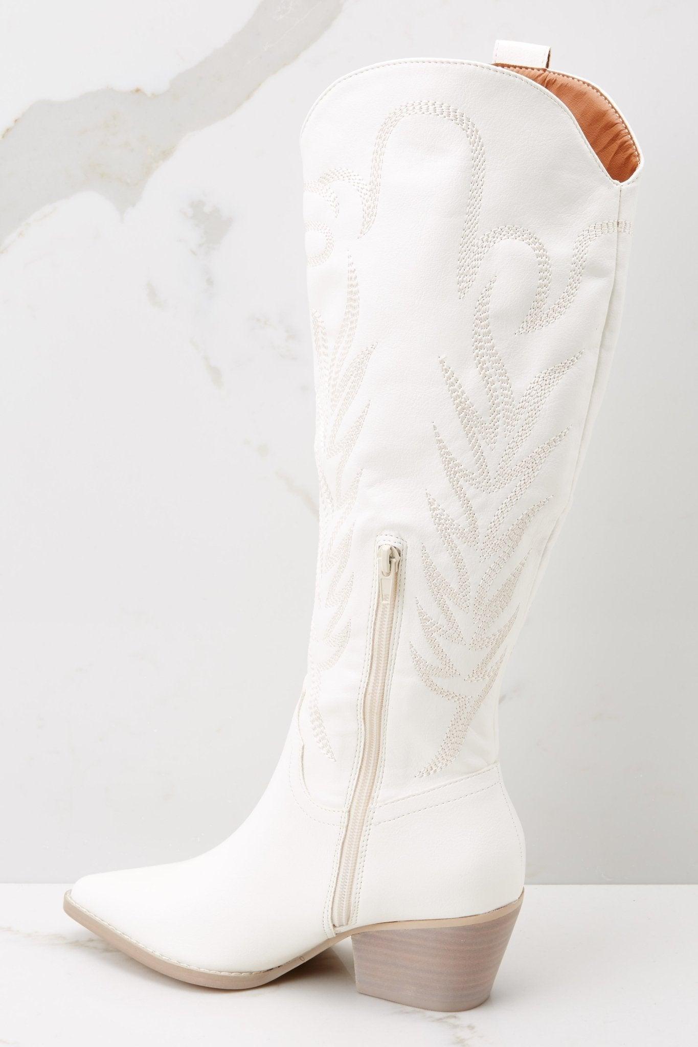 Bring The Sass White Boots Product Image