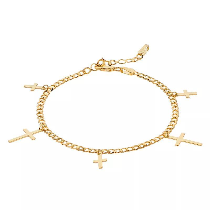 Saks Fifth Avenue Womens 14K Yellow Gold Cross Charm Bracelet Product Image