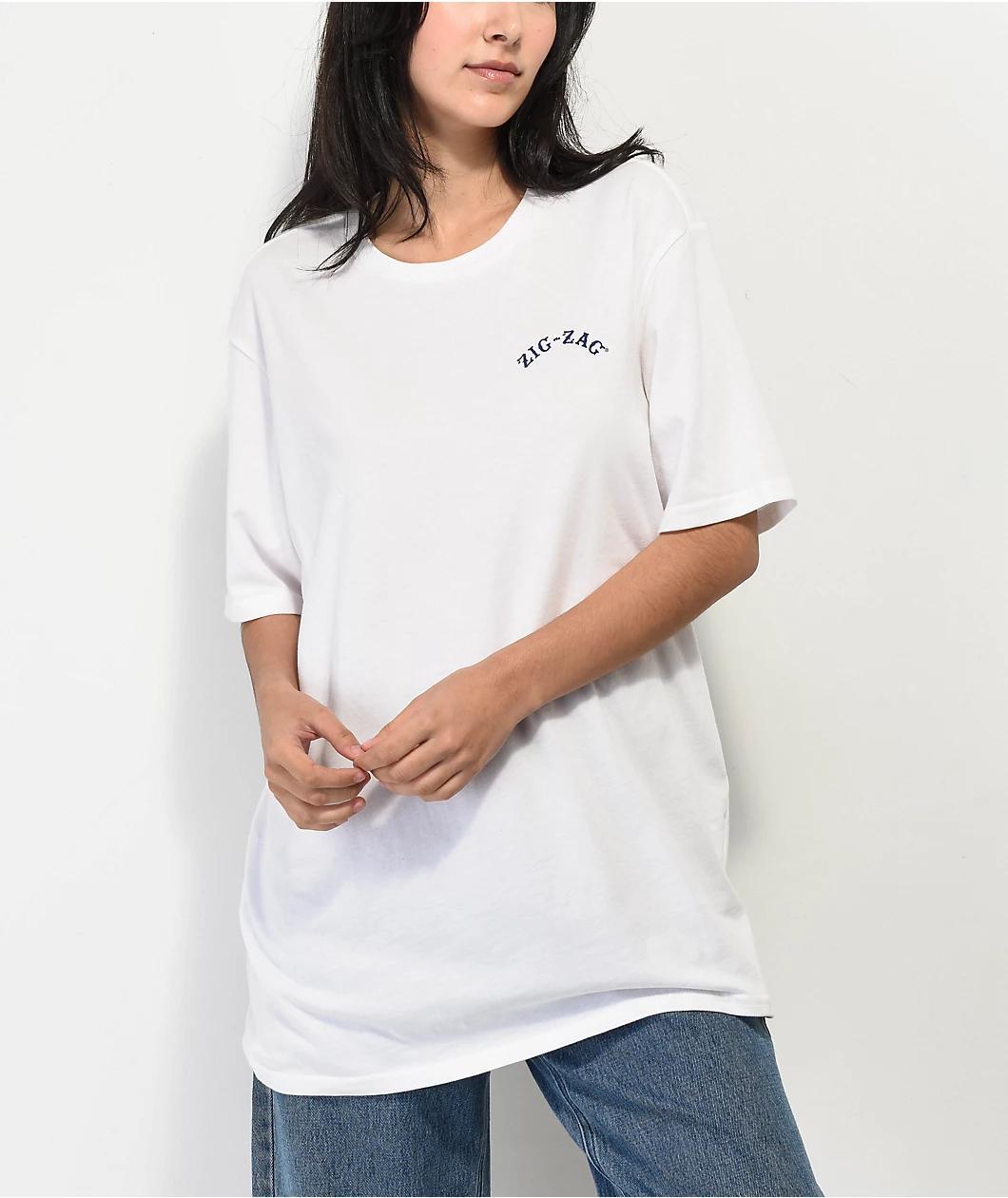 Zig-Zag Classic White T-Shirt Product Image