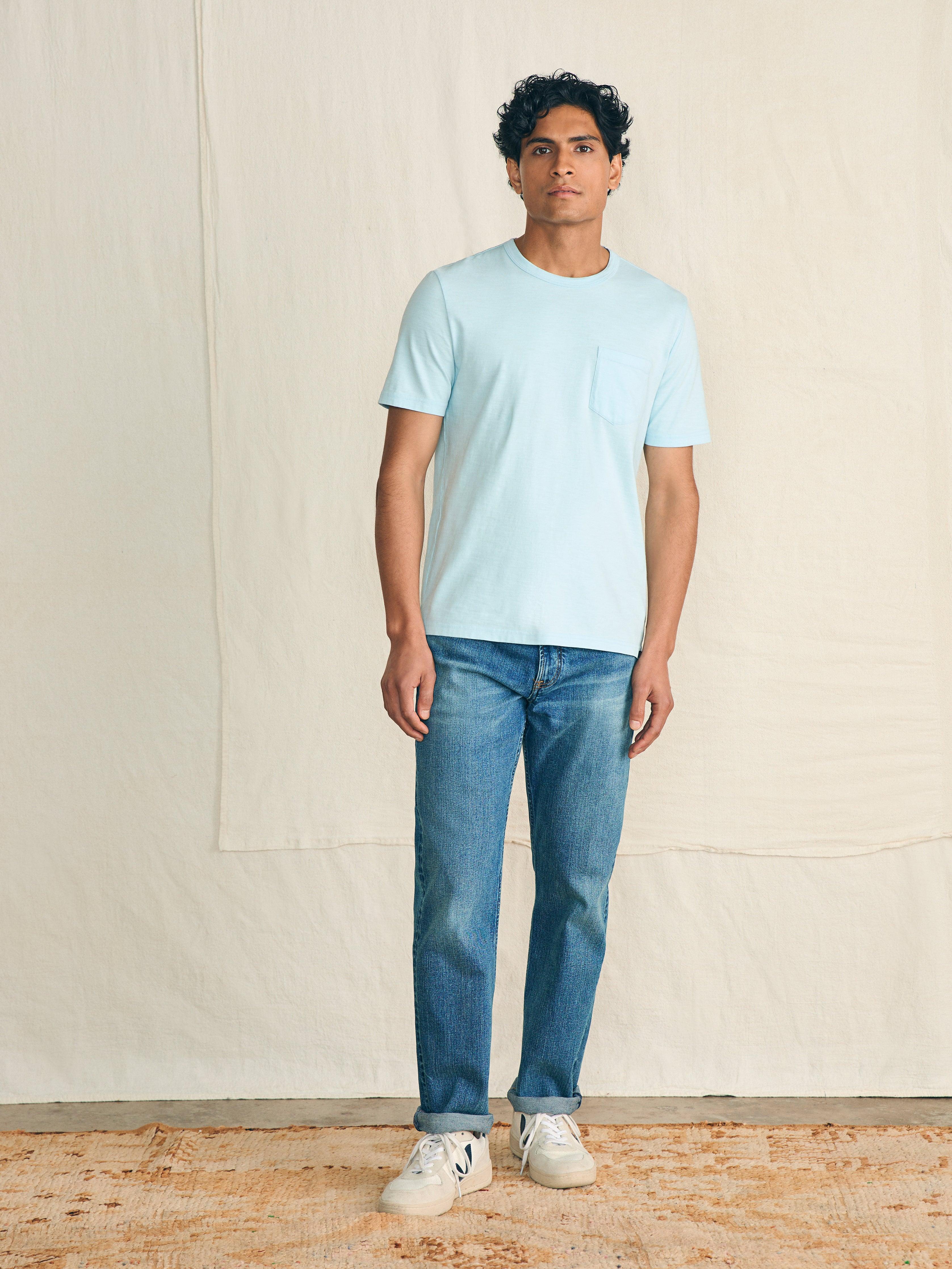 Sunwashed Pocket Tee - Blue Oasis Male Product Image