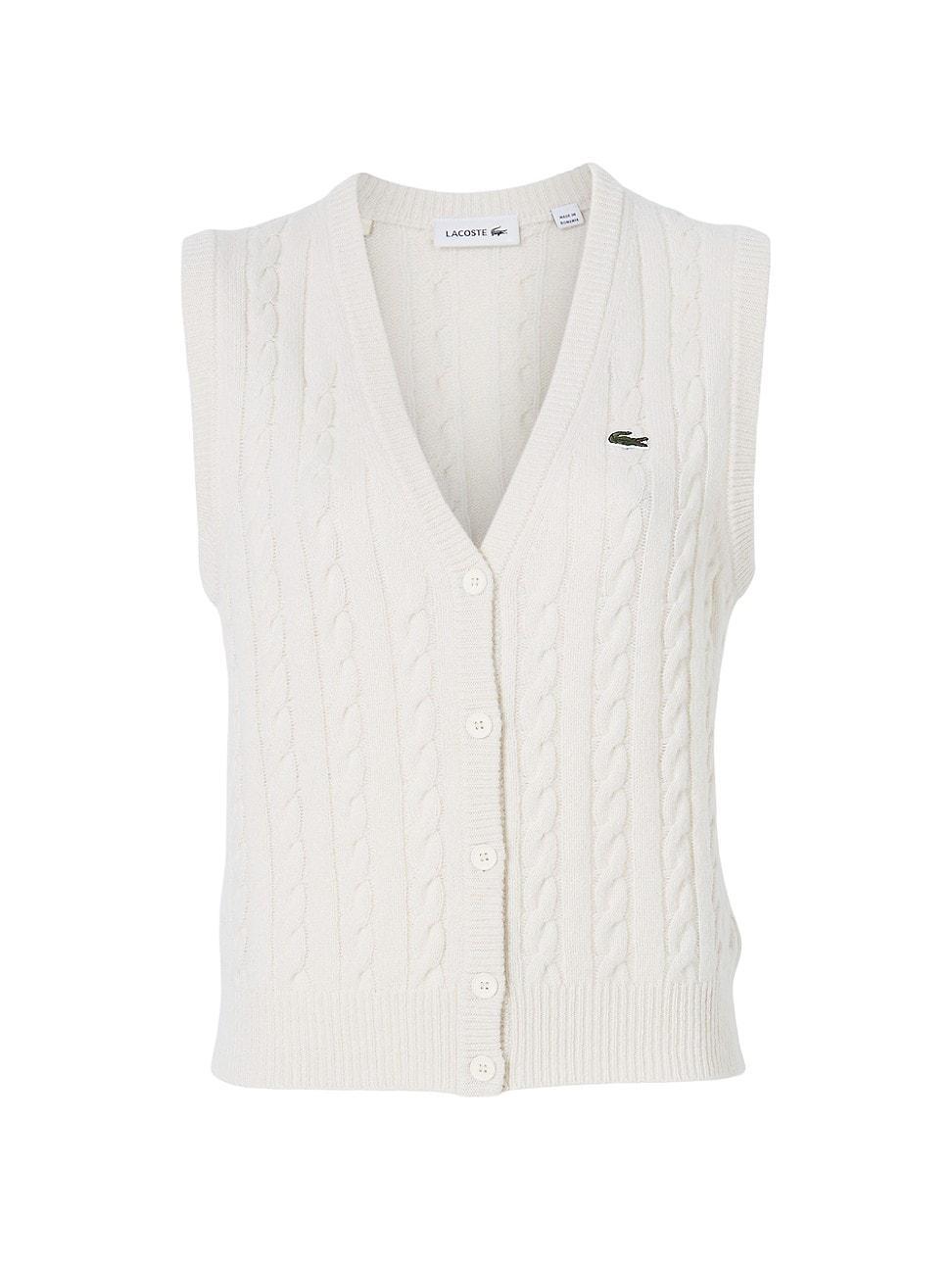 Womens Lacoste x Bandier Cashmere Sweater Vest Product Image