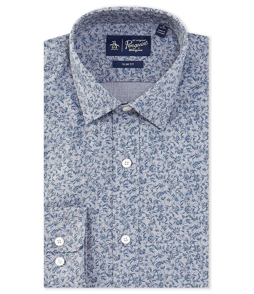 Original Penguin Slim Fit Spread Collar Emory Floral Dress Shirt Product Image