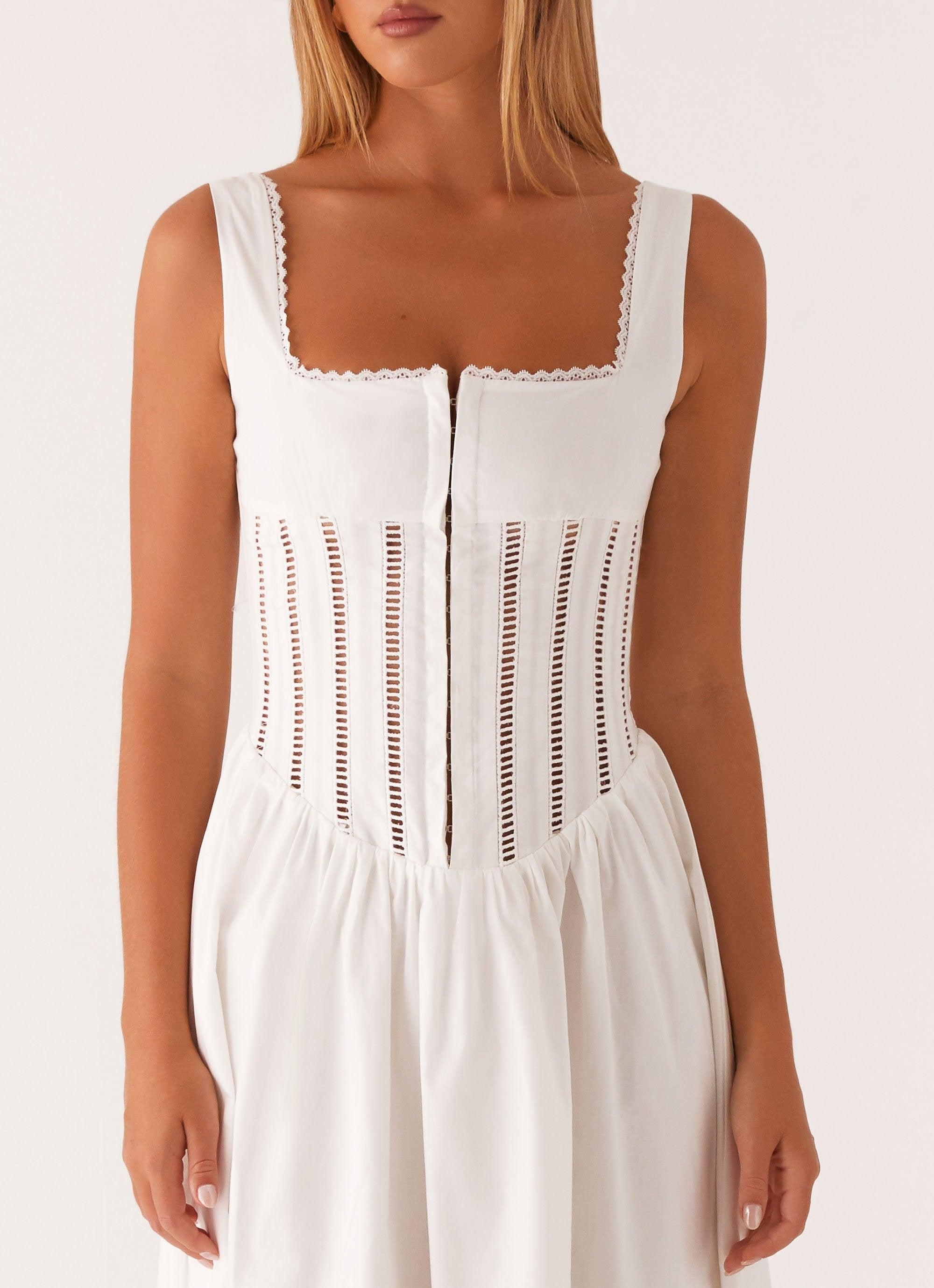 Waiting On You Midi Dress - White Product Image