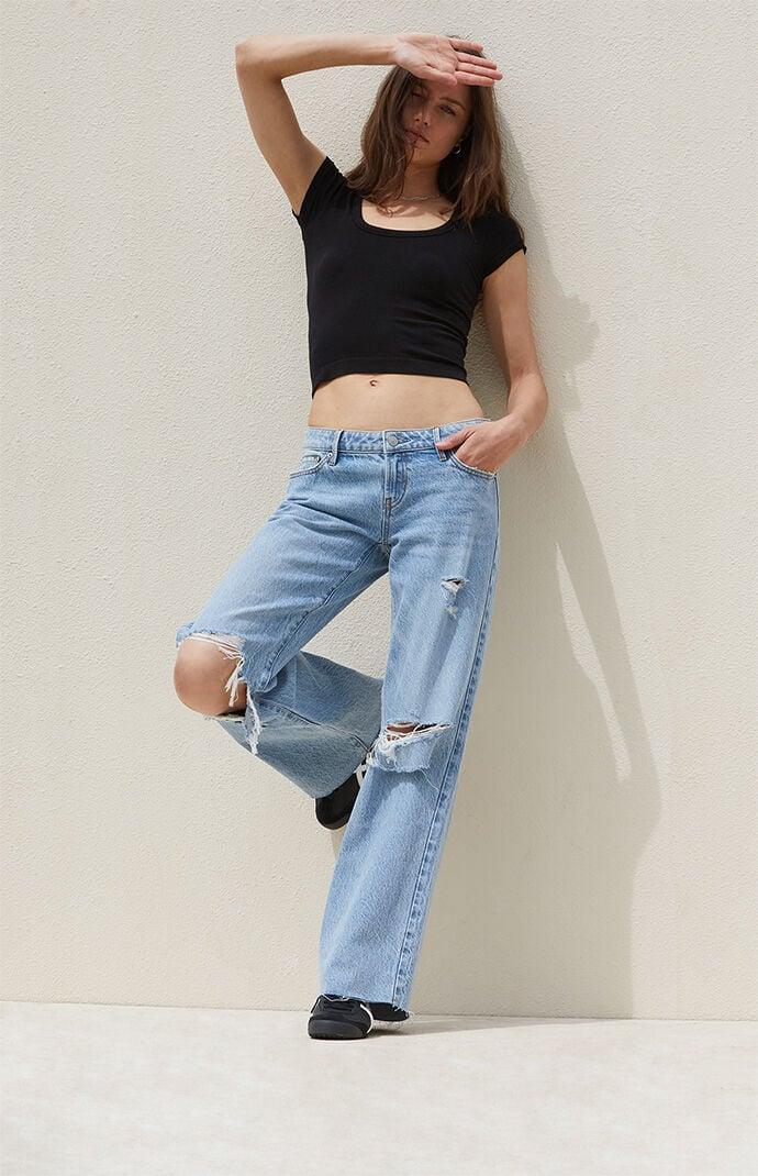 Women's Low Rise Girlfriend Jeans - Product Image