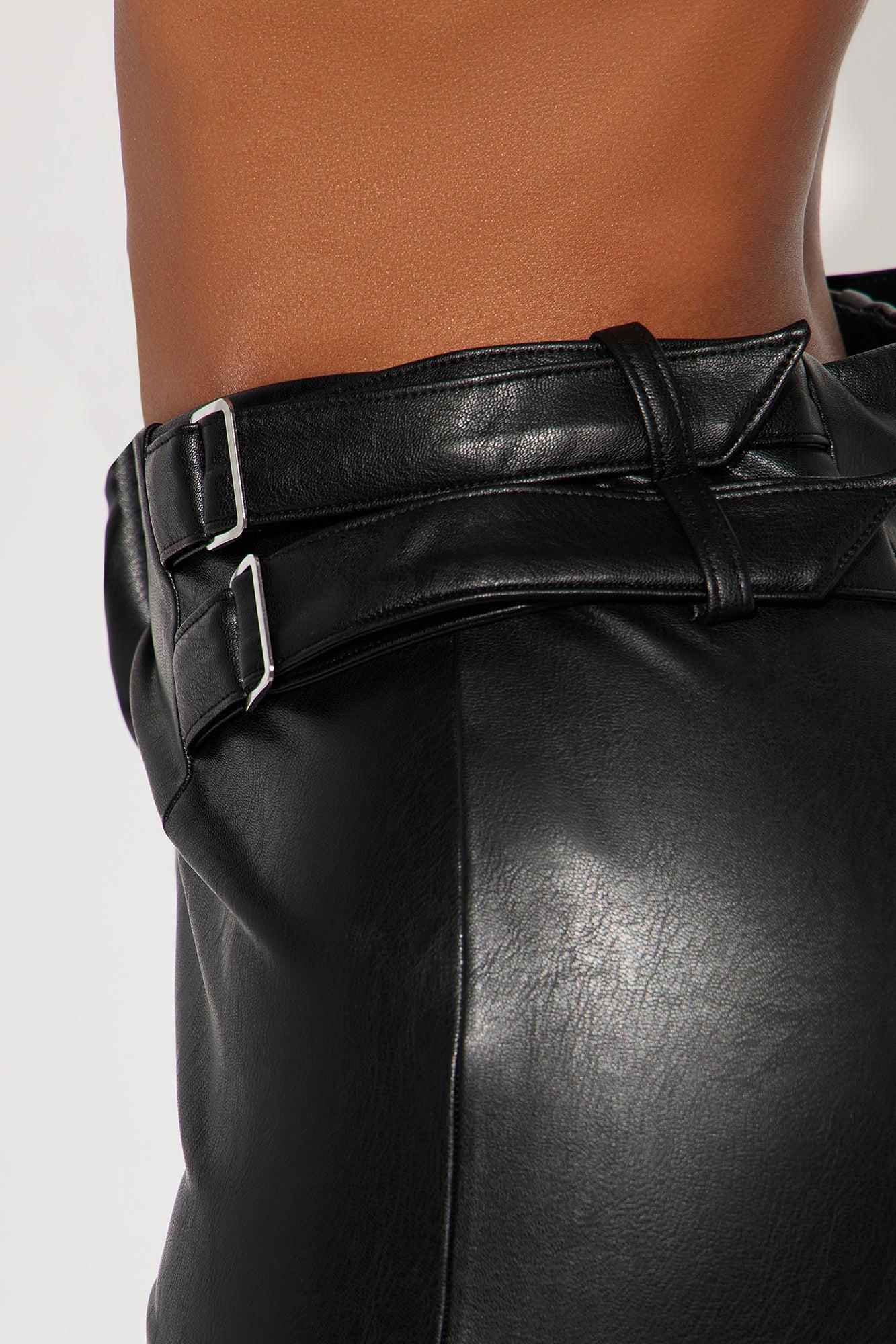 Got Carried Away Faux Leather Pant - Black Product Image