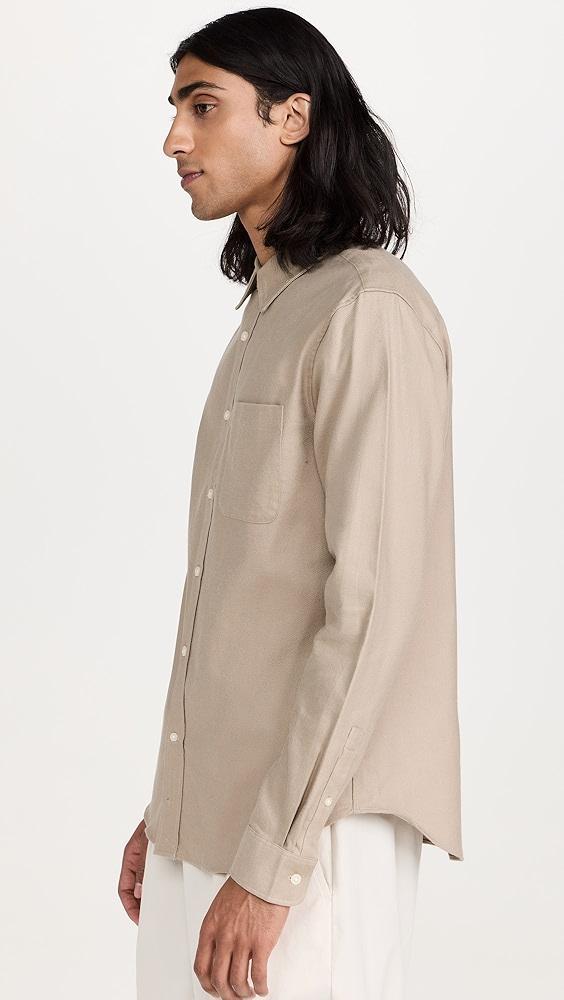 Club Monaco Lightweight Flannel Solid Shirt | Shopbop Product Image