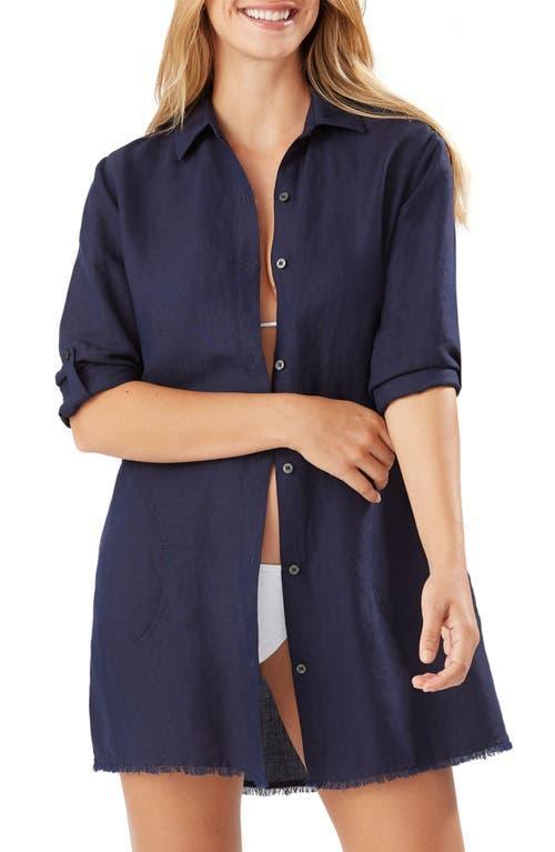 Tommy Bahama Lucia Linen Blend Boyfriend Shirt Product Image