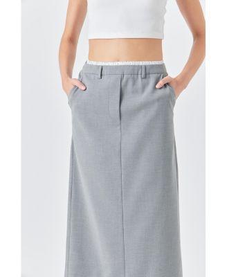 Women's Boxer Waist Maxi Skirt Product Image