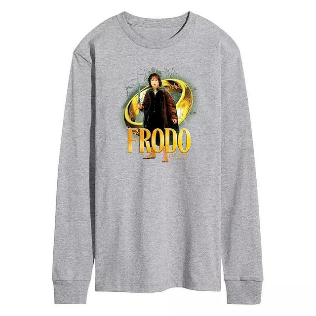 Mens Lord Of The Rings Frodo Baggins Ring Long Sleeve Graphic Tee Blue Product Image