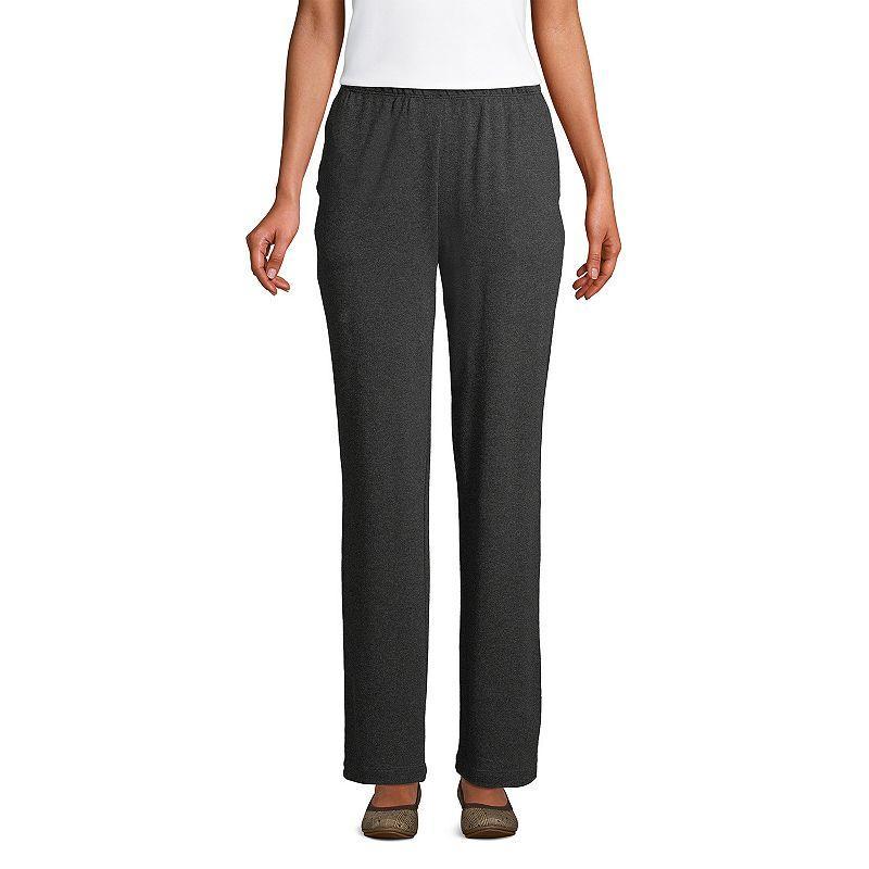 Petite Lands End Sport Knit High Waist Pants, Womens Product Image