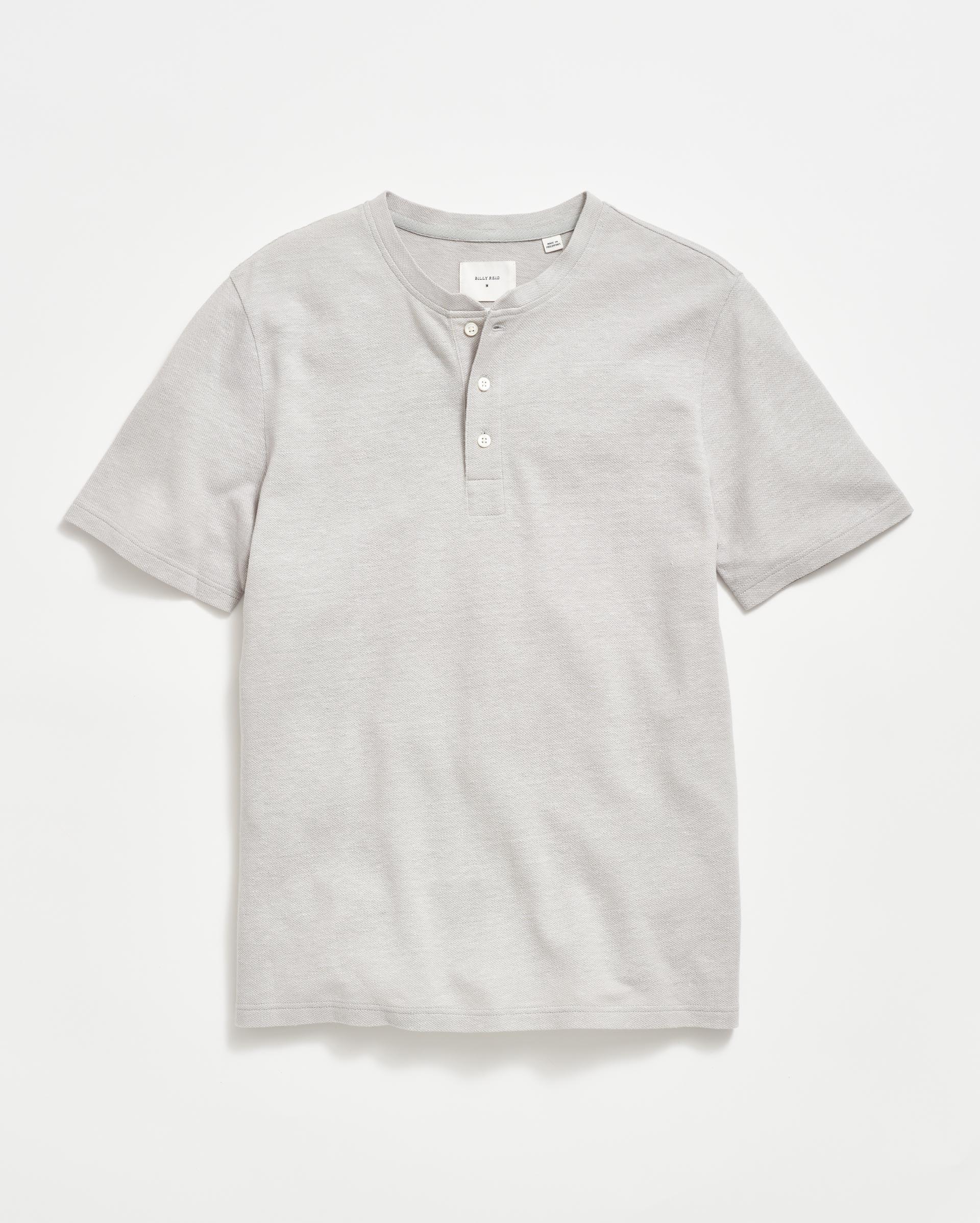 SHORT SLEEVE HEMP COTTON HENLEY Product Image