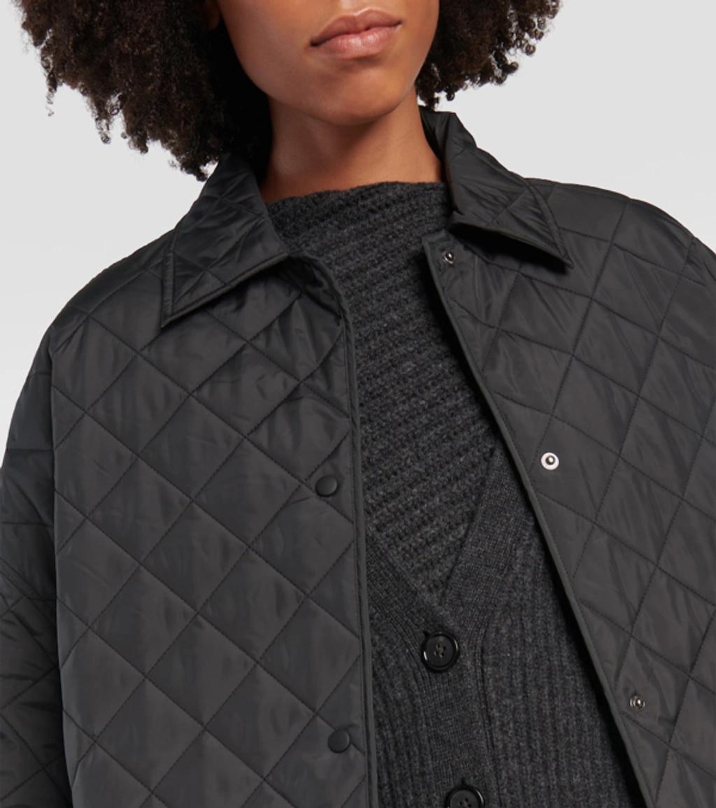 Black Quilted Coat Product Image