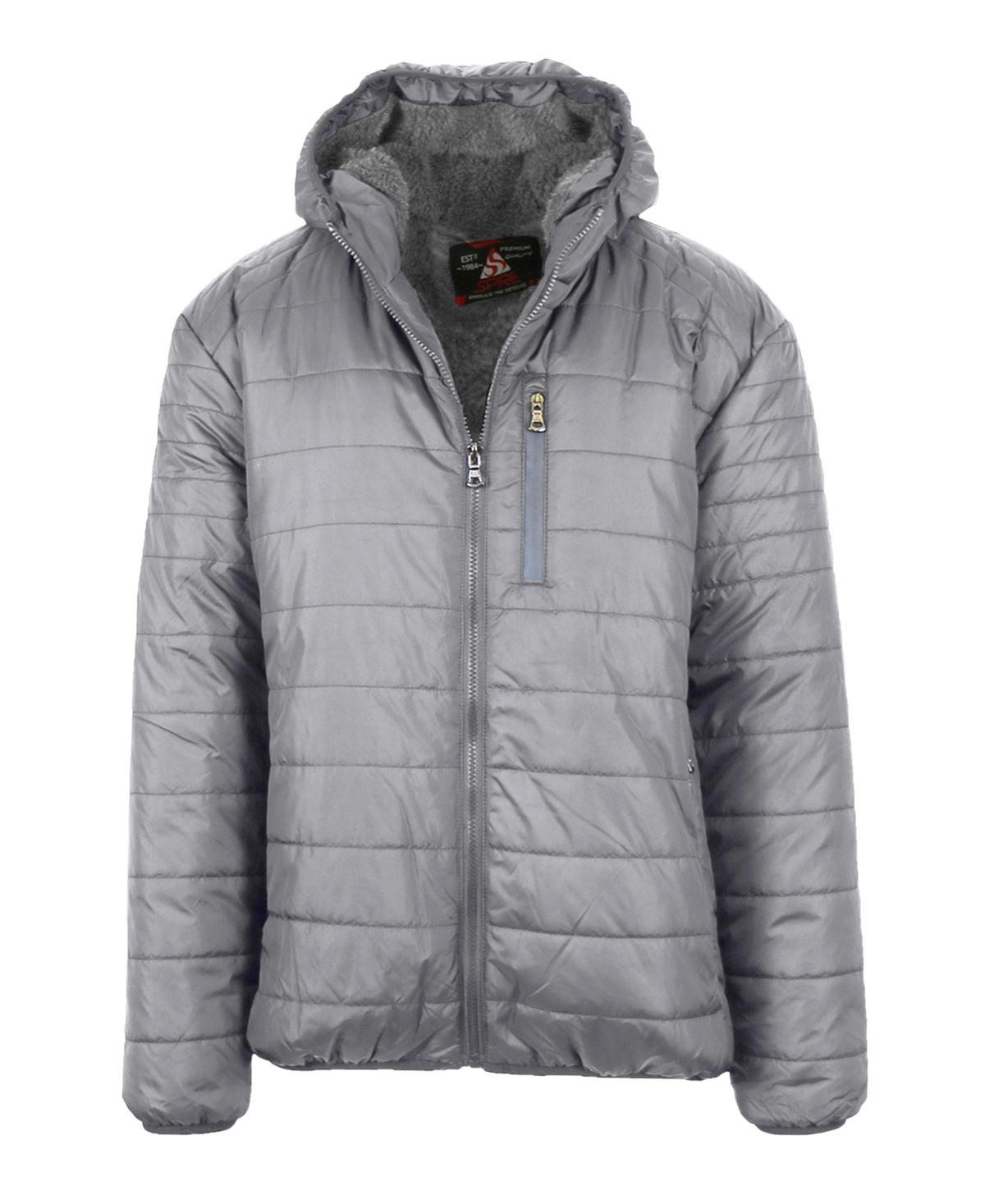 Spire By Galaxy Mens Sherpa Lined Hooded Puffer Jacket Product Image