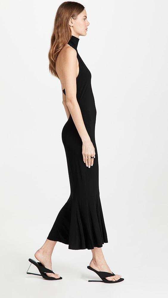 Norma Kamali Halter Turtle Fishtail Dress | Shopbop Product Image