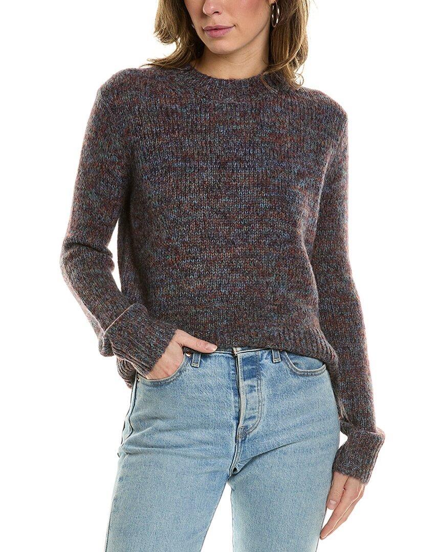 VINCE Marled Alpaca & Wool-blend Sweater In Red Product Image