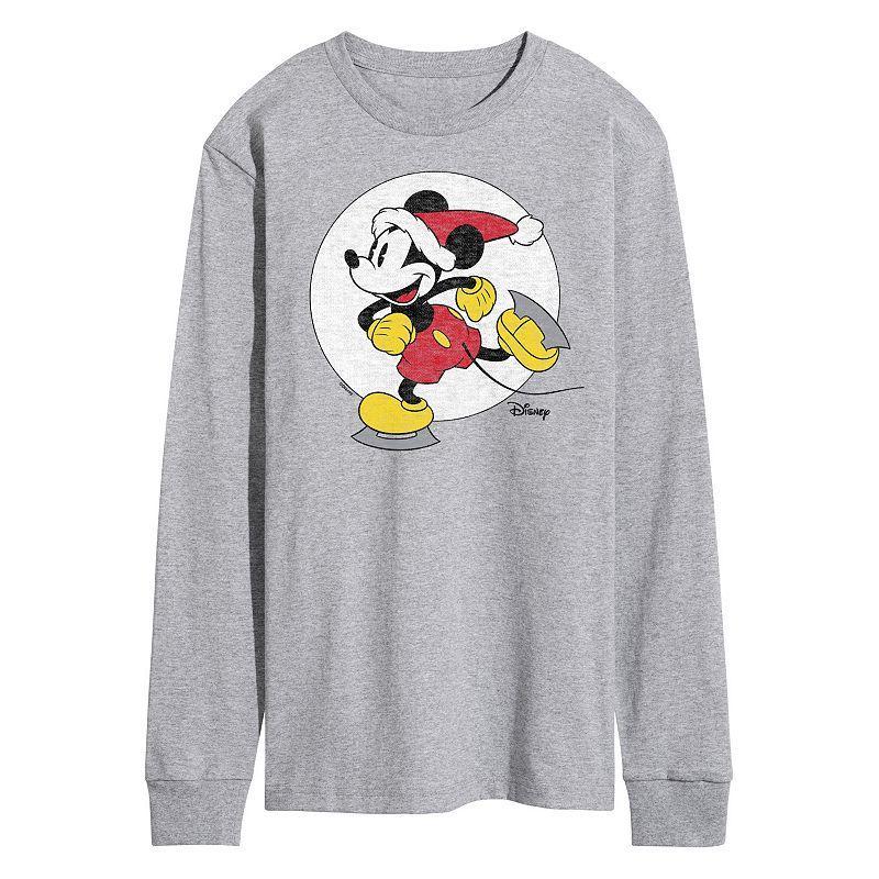 Disneys Mickey Mouse Mens Skating Long Sleeve Graphic Tee Product Image