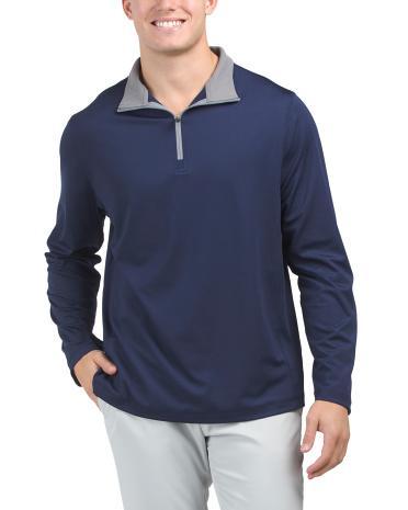 Quarter Zip Golf Pull Over Top for Men Product Image