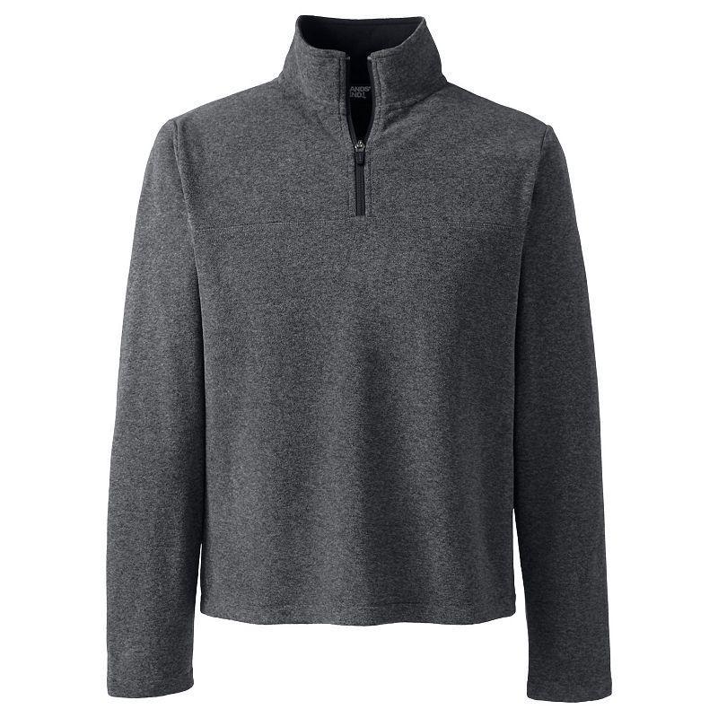 Lands End Mens Fleece Quarter Zip Pullover Jacket Product Image