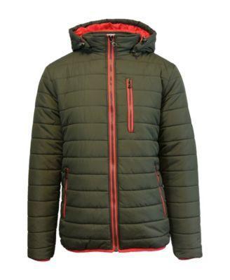 Spire By Galaxy Men's Puffer Bubble Jacket with Contrast Trim Product Image